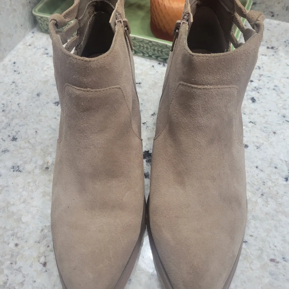 Women's Tan Ankle Boots - Picture 2 of 6